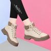 High-top shoes women's 2026 autumn and winter new soft leather versatile Martin boots casual fashion sports women's boots