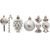 Christmas decoration set of 13, including crutches, candies, lollipops, pine cones, painted Christmas balls, Christmas tree ornaments