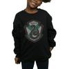 HARRY POTTER Girls Slytherin Crest Flat Sweatshirt