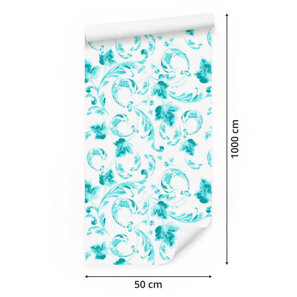 Ornamental Leaves Wallpaper for Living Room and Bedroom 50x1000