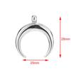 Stainless Steel Crescent Pendant Charms DIY Bracelet Necklace Earring Beads