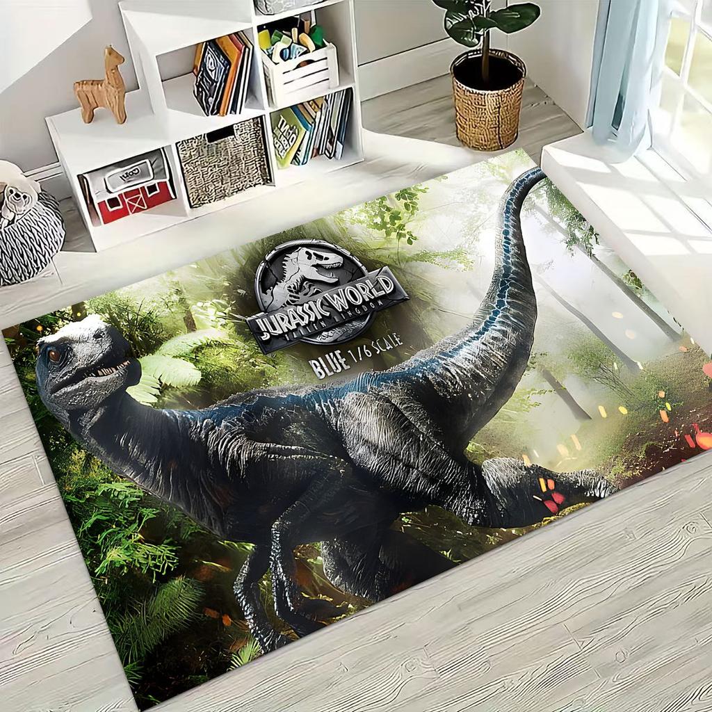 Classic Jurassic Park Dinosaur Movie Tyrannosaurus Rex Rug for Bedroom Living Room Sofa Home Doormat Decor,Non-slip Floor Mat