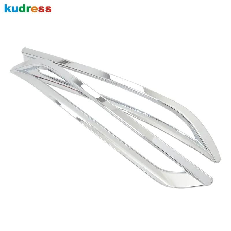 Rear Bumper Fog Light Lamp Cover Trim For Volvo XC60 2018   Chrome Car Tail Foglight Foglamp Bezel Trims Accessories