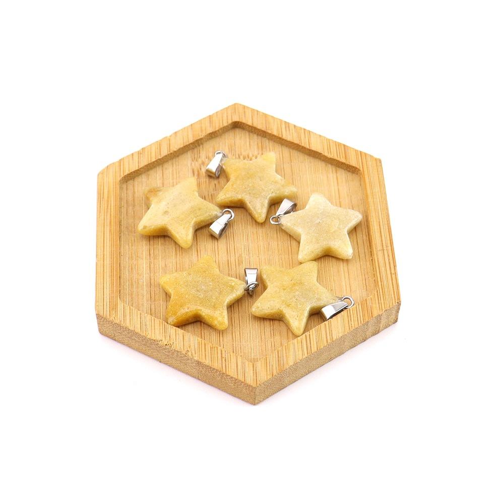 Agate Star Pendant Necklace Jewelry Powder Crystal Necklace Fashion Valentine'S Day Gift 20 * 6