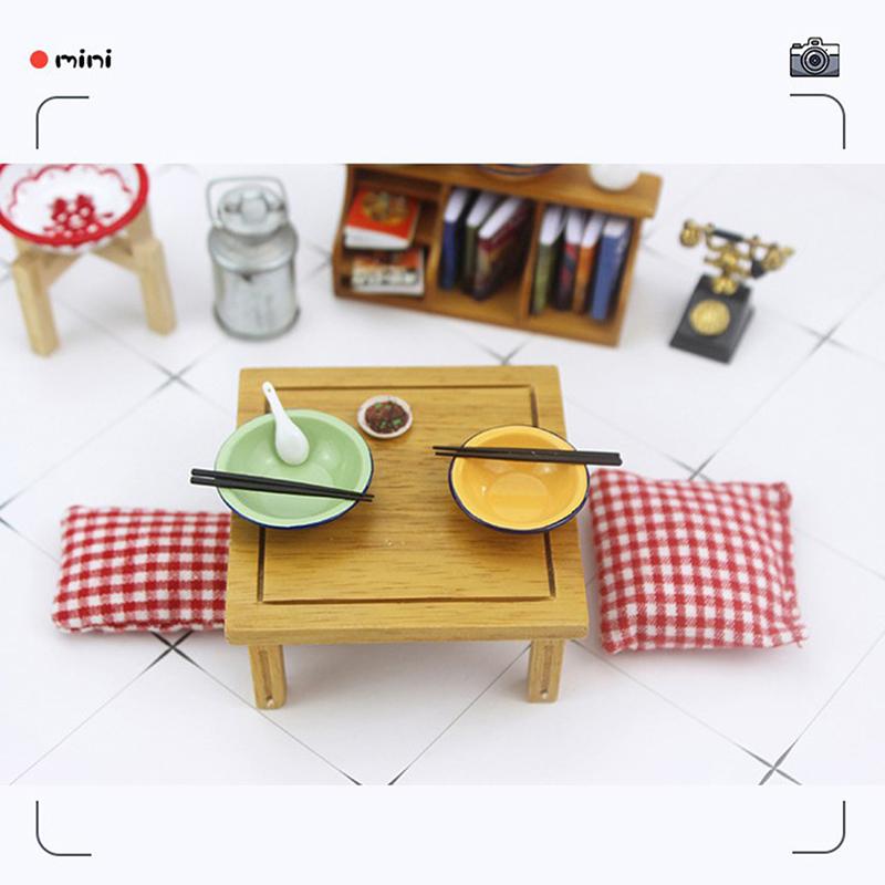 1:12 Dollhouse Miniature Old Style Retro Soup Basin Food Fruit Bowl, Dishes Plate, Bowl Kitchen Tableware Dollhouse Accessories