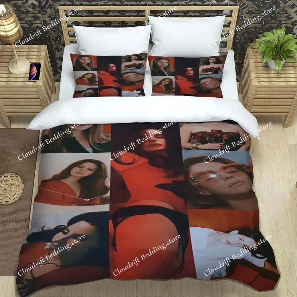 Singer Lana Cover Sets,Anime Cosplay Duvet Bed Linen set,3d Bedding Set, 3 Piece Bed Cover,King Size