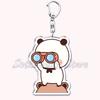 Cute Bubu Dudu Love Keychains Couple Bear Panda Acrylic Keyring for Accessories Bag Pendant Key Chain Jewelry Fans Lovers Gifts