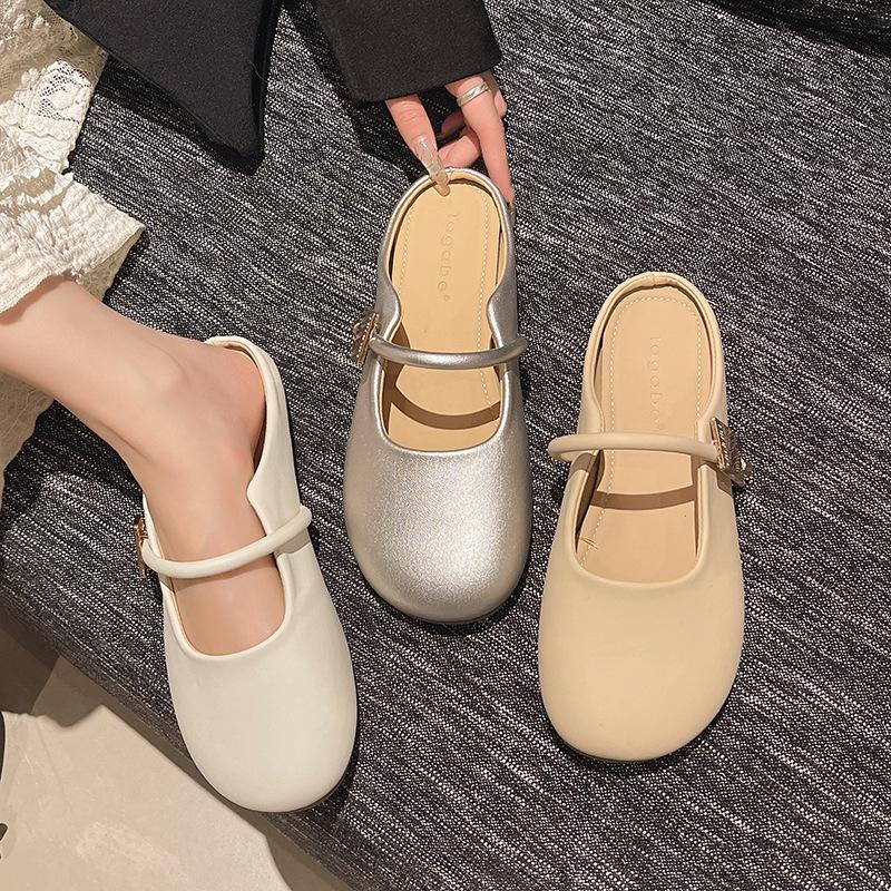 Flat-bottomed outer wear soft-soled bag head fashionable and comfortable slippers women's 2025 spring and summer new versatile soft-soled single s