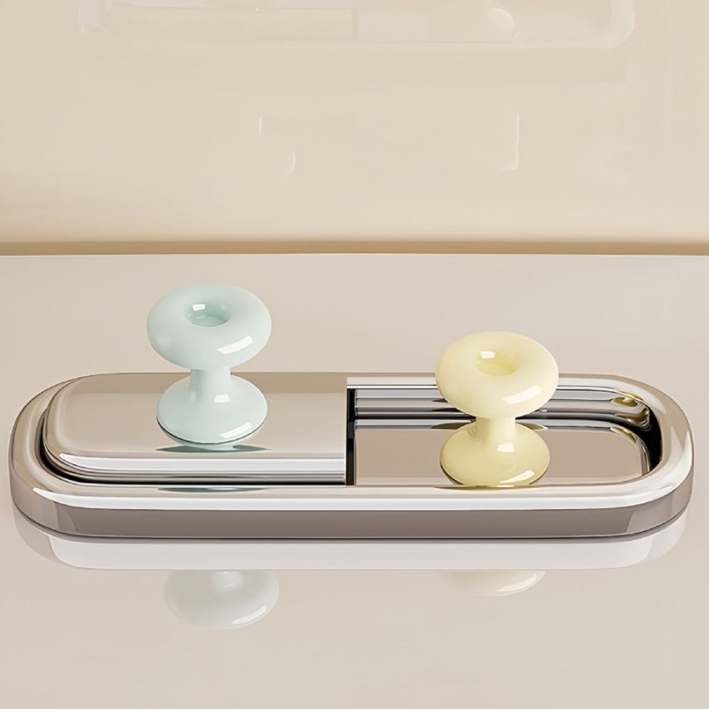 Creative Donut Toilet Press Button Adhesive Nail Protector Toilet Tank Press Button Multifunctional Toilet Flush Top Button