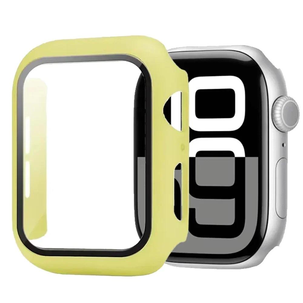 Vetro Temperato+Custodia per Apple Watch Serie 11 46mm 42mm Bumper Protezione Schermo per iWatch 11/10 46mm 42mm Copertura PC Sostituibile