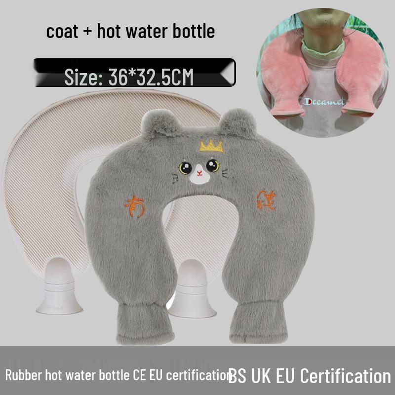 Explosion-Proof Hot Water Bottle: Rubber Design for Stomach and Feet, Long-Lasting Warmth