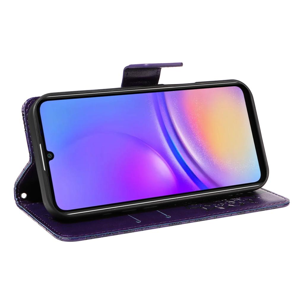 For Samsung Galaxy A07 4G/A06 5G/A06 4G Phone Case Sunflower Imprinted Leather Wallet Stand Cover with Strap