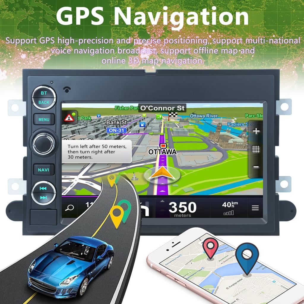 2 Din Android 13 Auto-Multimedia-Player Für Ford F150 F250 F350 Escape Explorer Edge E150 Stereo Mustang Navi GPS Carplay