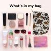 Trousse de toilette imprimé vache marron pour femmes Organiseur de maquillage et cosmétiques Rangement beauté pour dames Dopp Kit