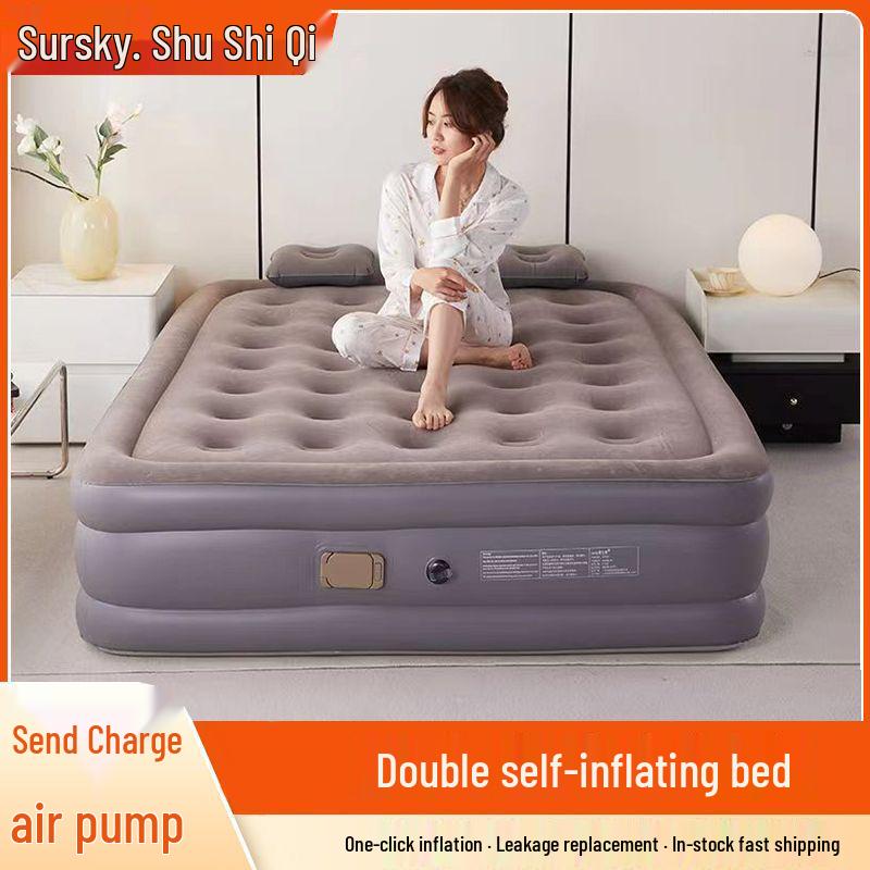 Thickened Fully Automatic Inflatable Camping Mattress - Double & Single Person Use