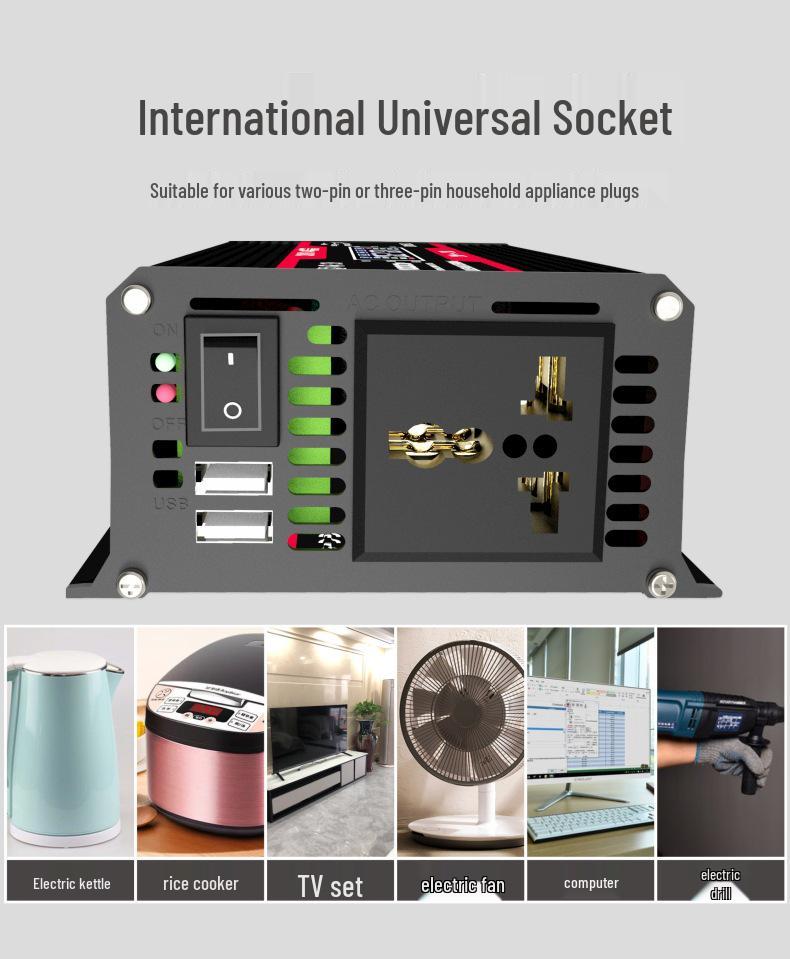 Intelligent Modified Sine Wave Car Solar Inverter 4000W 12V