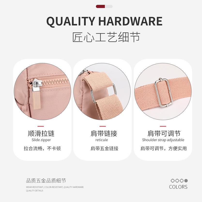 Crossbody Bag Women's Multi-compartment Large-capacity Waterproof Nylon Embroidery Casual Fashion Shoulder Bag Outdoor Travel Mommy Bag