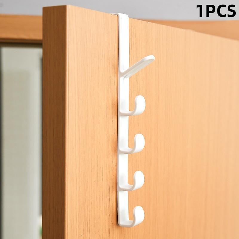 1/5/10pcs Behind the Door Coat Hook Hanger Behind the Door Cabinet Wardrobe Dormitory Door Hook Storage Rack