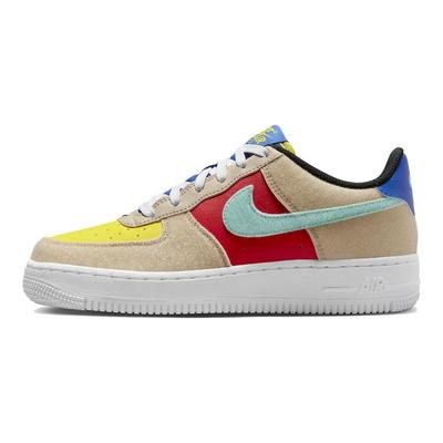 Scarpe da ginnastica per bambini Air Force 1 Low GS con velcro multicolore bianche FN7818-100