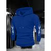 Autumn and Winter Men's Retro Style Fashion Designer Street Wear Printed Dark Gothic Hooded Sweatshirt, Suitable for Daily Street Fashion