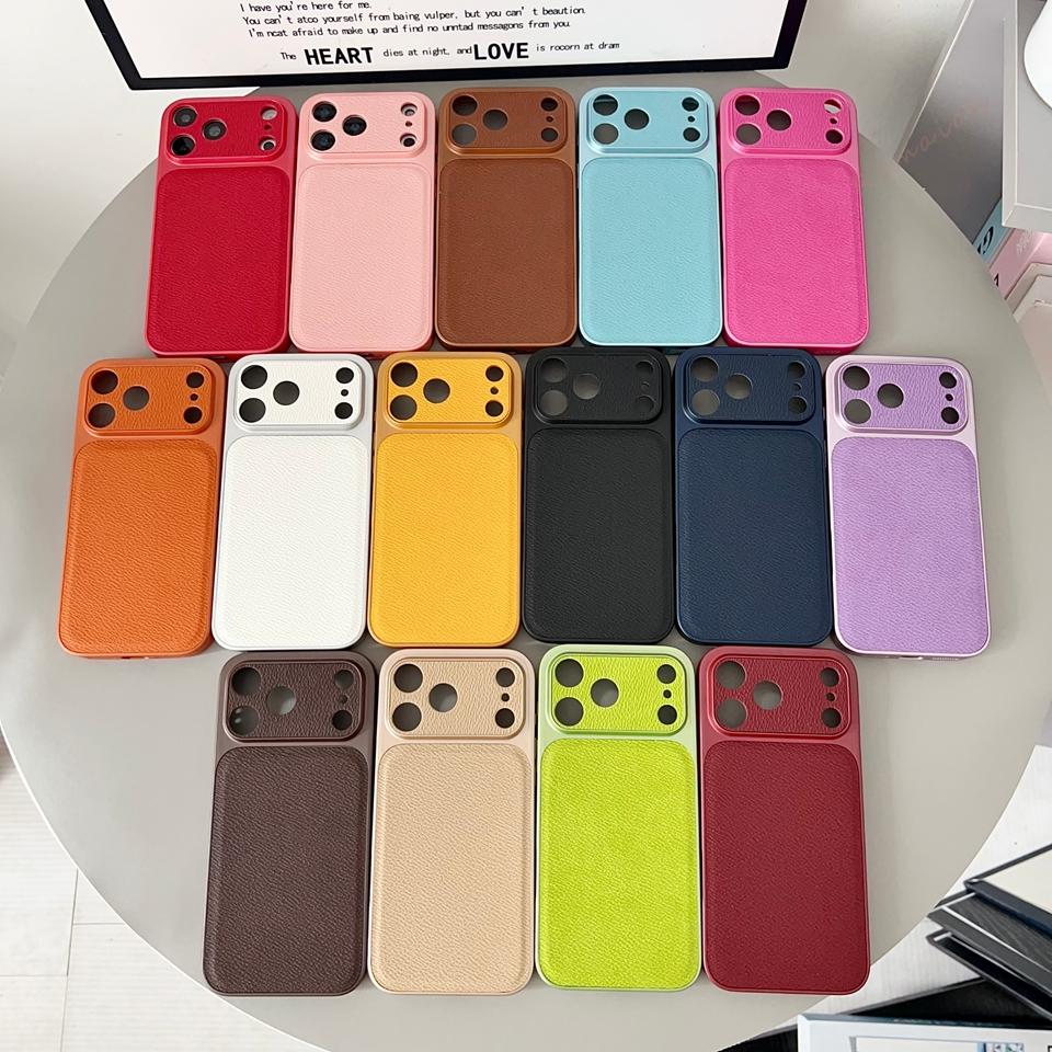 Official Big Window Leather Phone Case For iPhone 17 Air 13 14 15 16 17 Pro Max 16Pro 17Pro Shockproof Protector Cover