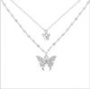 2026 Fashion 925 Silver Plating  Butterfly Pendant Necklace Jewelry