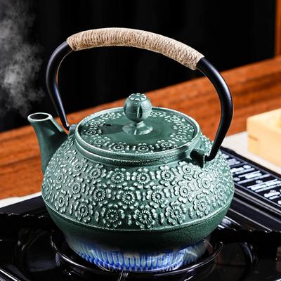 900 ml Haushalts-Teekanne aus Gusseisen mit Sakura-Muster, Teekessel mit Teesieb, Kaffee-, Tee- und Wasserkanne, Teeservice, Küchengeschirr