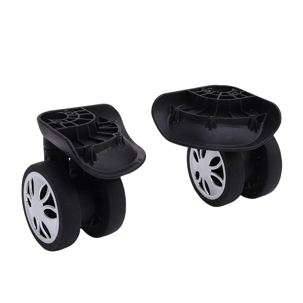 1 Pair Luggage Suitcase Wheels ABS Silent Universal Travel Suitcase Replacement Casters Wheels for DIY Repair
