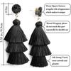 Bohemian Tassel Earrings Colorful Layered Dangle Drop Jewelry Gift for Women Christmas Birthday Party