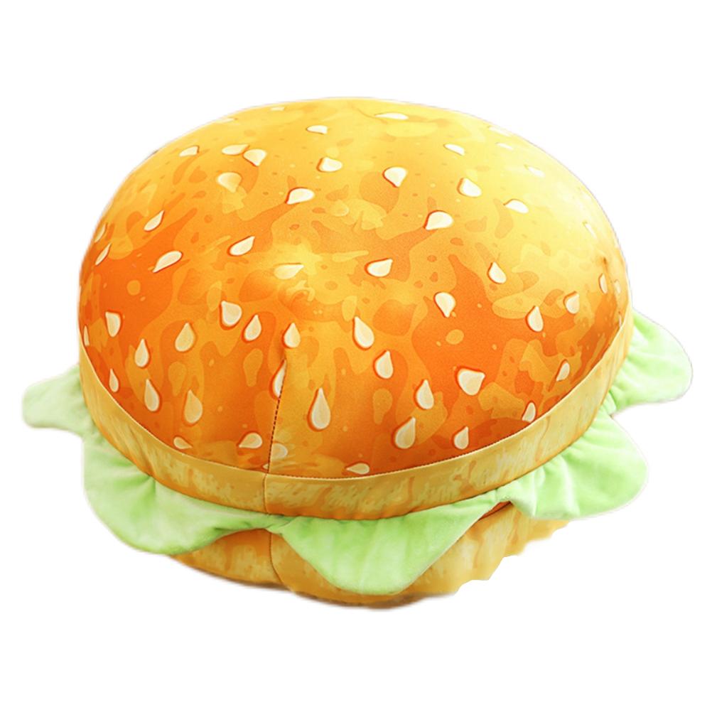 Simulation Bread Burger Shape Pillow Cute Food Plush Pillow Soft Lumbar Back Cushion Stuffed Food