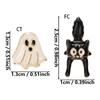 Novelty Halloween Earrings in Stud Style, Glossy Enamel Look with Gold-Tone Trim, Alloy Pair for Costume Styling