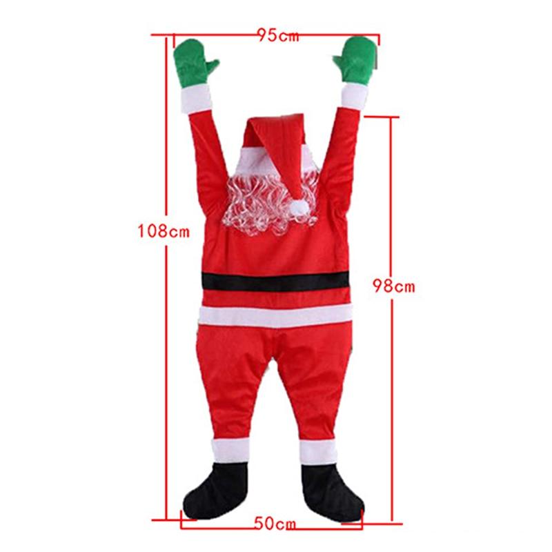 Marry Christmas Santa Claus Hanging Doll Window Navidad Christmas Tree Ornament Xmas Outdoor Door Wall Decoration New Year