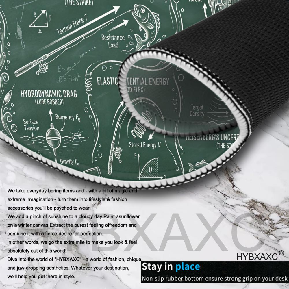 HYBXAXC The Physics of Fishing Desk Mat Mousepad Science Teacher or Fisherman Gift Physics for Computer Keyboard Home Office