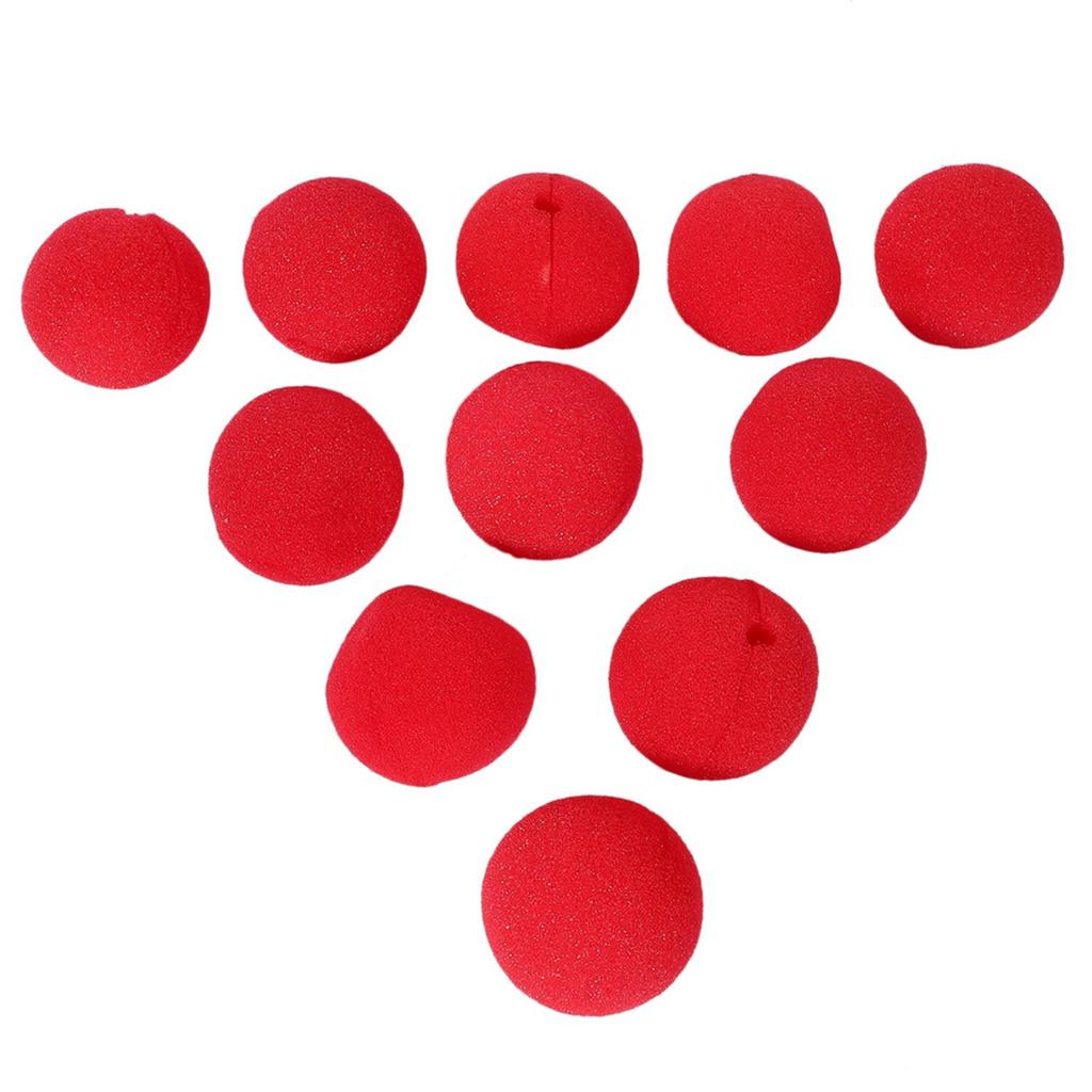 BAAU 100Pcs Adorable Red Ball Sponge Clown Nose for Wedding Decoration Christmas Halloween Costume Magic Dress