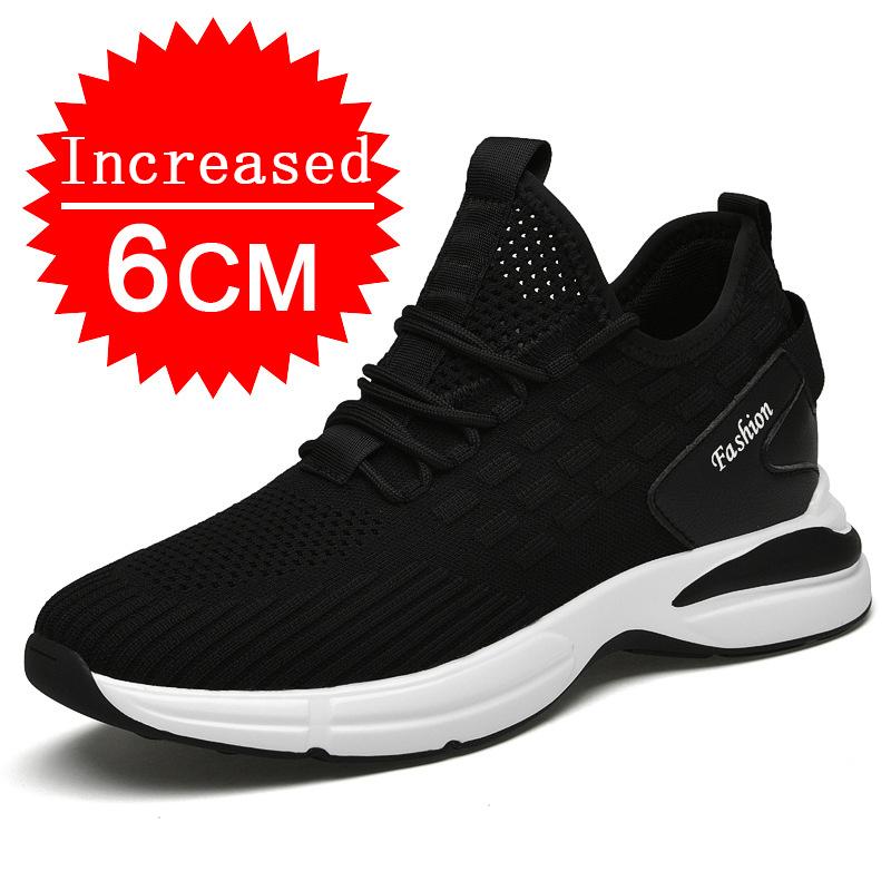 Herren Sneaker Freizeitschuhe Höhenvergrößernd Atmungsaktives Mesh Elevator Schuhe Herren Sneaker Höhenvergrößernd Sport Laufschuhe