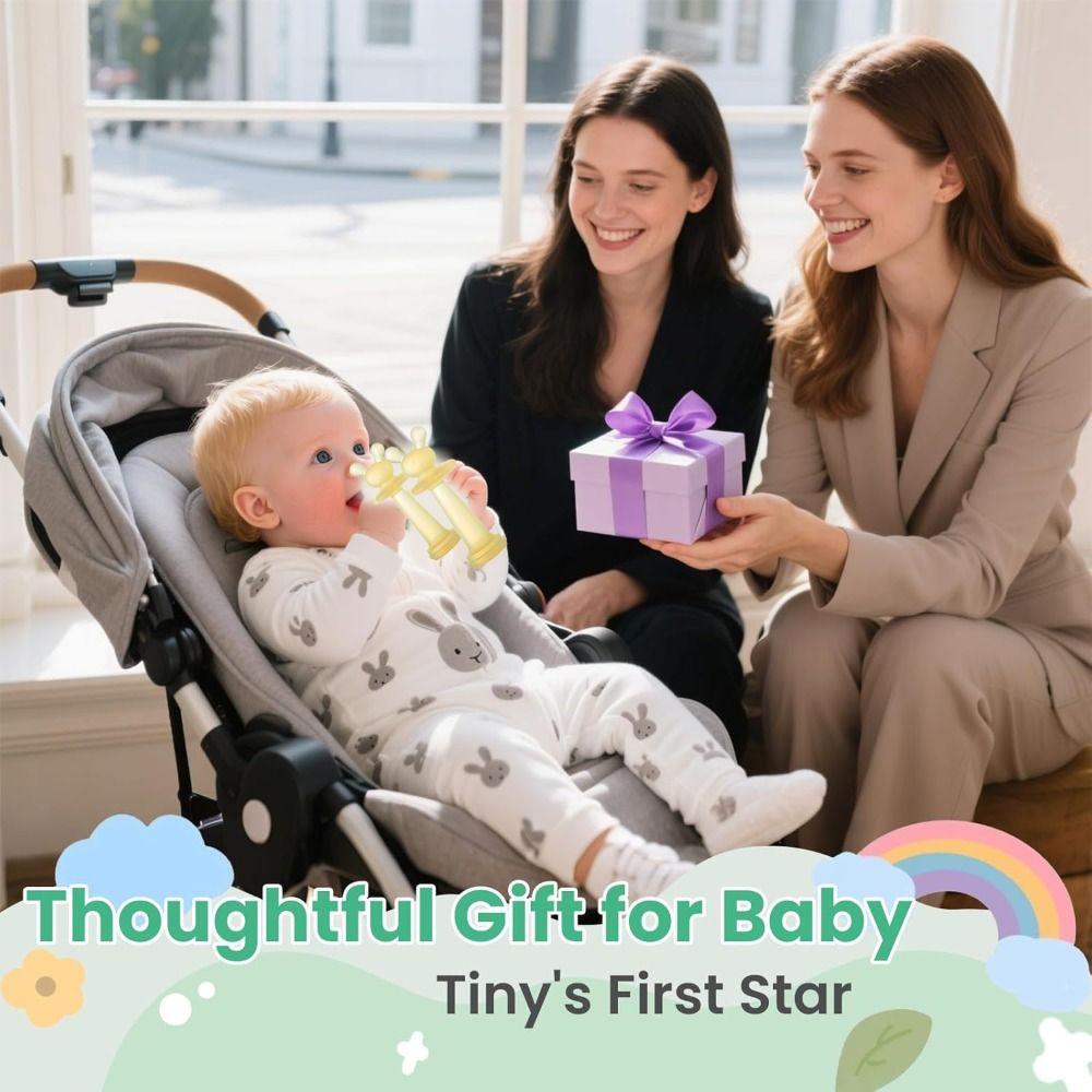 Silicone Hand Teether Washable Kids Teething Toys Comfortable Teether Gloves  For Infant