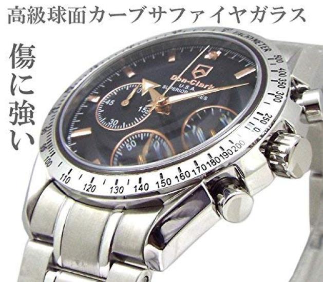 watch chronograph tachymeter Dan Clark Equipped with Japanese movement Sapphire crystal glass Natural black shell dial Water resistant to 10 ATM All