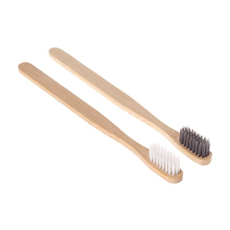 Low MOQ 100% Natural Biodegradable Eco Friendly Customized logo Travel Airplane Aviation Soft Bamboo Toothbrush