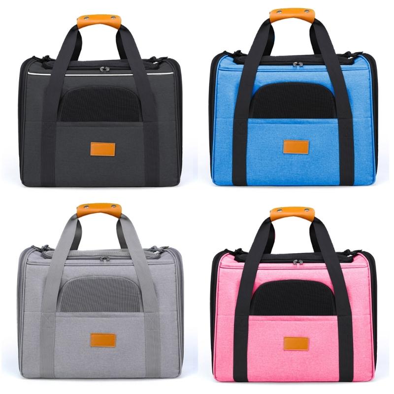 Small Pet Carriers Bag with Ventilated Mesh Window Side Storage Pocket for Commuting and Short Trip Easy to Carry
