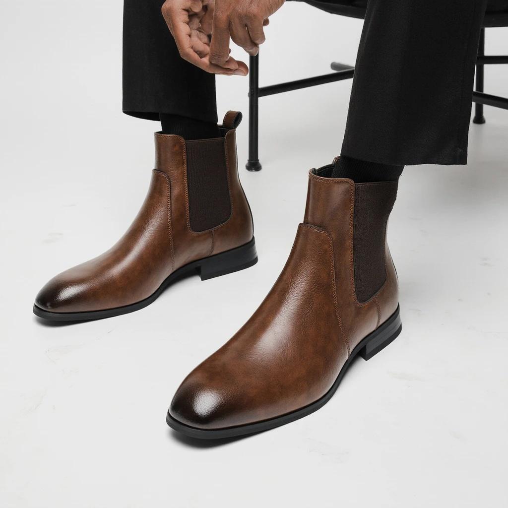 Chelsea Boots Men Fashion Brand Comfortable 2026 Chelsea Boots