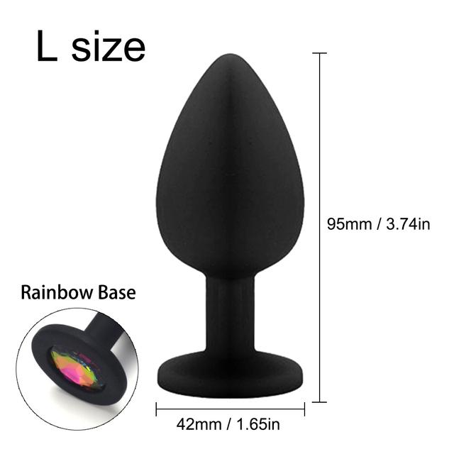 Big 3 Sizes Sex Shop Adult Silicone Jewelry Anal Trainer Sex Prostate Back Yard Toy Anal Butt Plug for Women Man Couple
