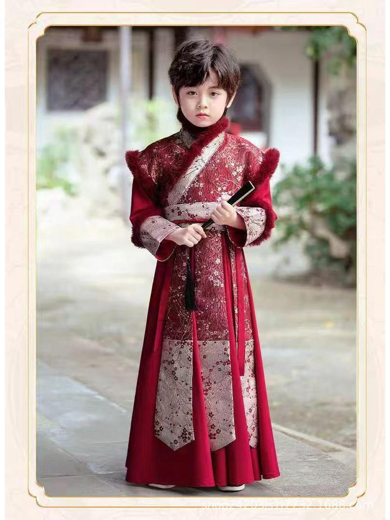 Winter-Hanfu-Kostüm für Jungen - Ming-Stil Tang-Anzug