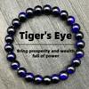 Tiger Eye Bracelet - Yellow, Red, Lapis Lazuli, Purple Tiger Eye Available