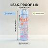 1PC Abstract Red Line Graffiti Minimalist Print 750ml Portable Sports Water Bottle Leakproof Gym Outdoor Travel Drink Cup