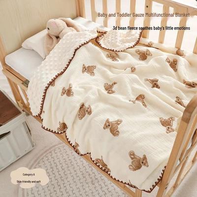 Kuscheltier Babydecke: Leichte Frühlings-/Herbst-Puckdecke & Kindergarten-Decke für Neugeborene