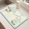 Solid Kitchen Super Absorbent Mat Coffee Dish Drying Mats Non-slip Draining Pad Quick Dry Tableware Faucet Placemat Dinnerware