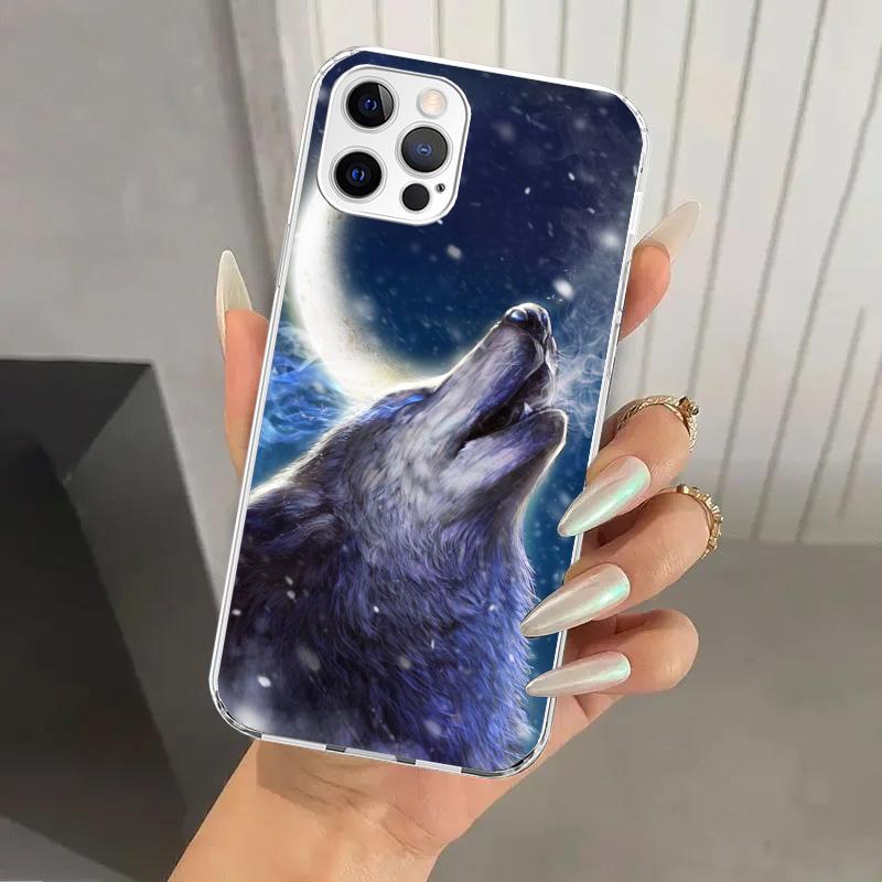 Angry Animal Wolf Fierce Phone Case for Iphone 17 Air 16 15 Plus 14 13 Mini 12 11 Pro Max 16E 7 8 SE 2020 Soft Funda Print Shell