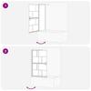 Black and Transparent Shower Screen 80 X 68 X 128 Cm