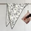 High-end silk scarf, fashionable and simple mulberry silk twill silk lace craft triangle scarf, versatile shawl scarf