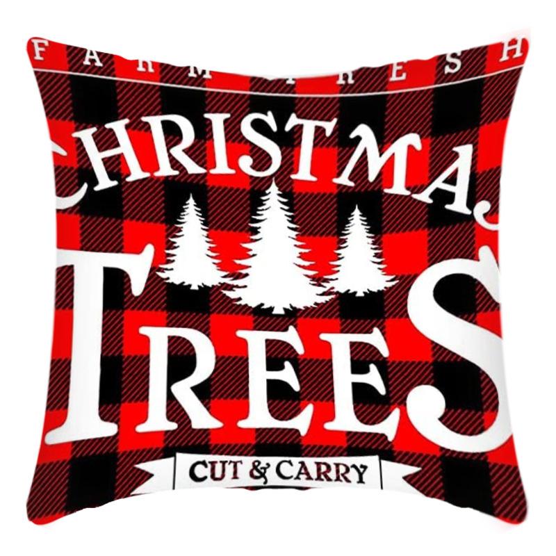 Christmas Pillow Case Printed Living Room Sofa Bedroom Pillow Case Christmas Pillow Case Printed